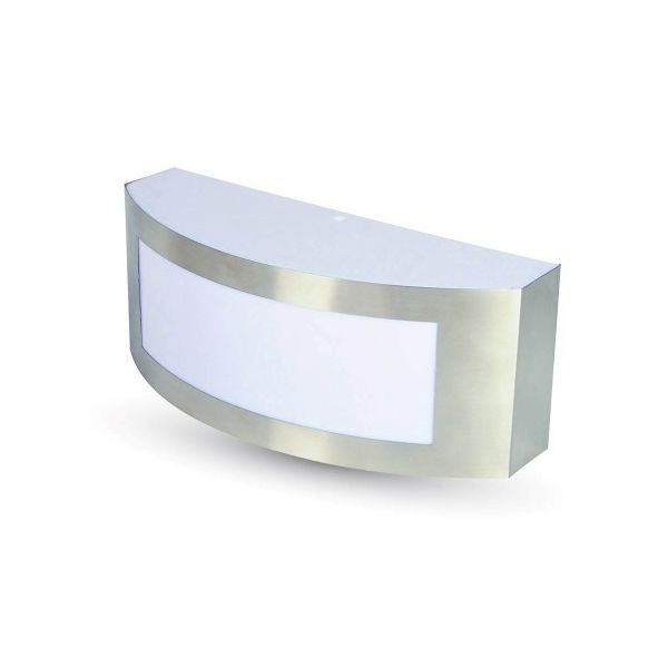 PORTA LAMPADA DA PARETE IP44 PER LAMPADINA LED GU10 WALL LIGHT ACCIAIO INOX