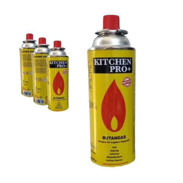 4x Bomboletta di Ricarica Gas Butano BUTANGAS - Kitchen Pro+ in