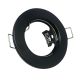 Portafaretto GU10 MR16 Rotondo Fisso Nero Opaco Ø80mm