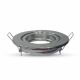 PORTAFARETTO ORIENTABILE ROTONDO DA INCASSO PER LAMPADINE GU10 CROMO - V-TAC 