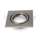 PORTAFARETTO ORIENTABILE QUADRATO INCASSO LAMPADINE GU10 NIKEL SATINATO - V-TAC