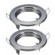 2  PORTAFARETTI DA INCASSO GU10 R GU5.3 ROTONDO CROMATO V-TAC
