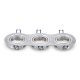 PORTAFARETTO ORIENTABILE DA INCASSO ROTONDO ORIENTABILE SPAZZOLATO PER 3 LAMPADINE GU10 E GU5.3 V-TAC