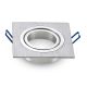 PORTAFARETTO ORIENTABILE QUADRATO SPAZZOLATO DA INCASSO PER LAMPADINE GU10 E GU5.3 V-TAC
