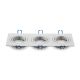 PORTAFARETTO ORIENTABILE DA INCASSO QUADRATO ORIENTABILE BIANCO PER 3 LAMPADINE GU10 E GU5.3 V-TAC