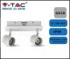 APPLIQUE SUPPORTO PORTAFARETTO DA INCASSO ORIENTABILE PER 2 LAMPADINE GU10 - VT-789-3618
