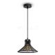 LAMPADARIO CON PORTALAMPADA E27 IN METALLO NERO A MAGLIA V-TAC