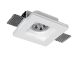 Portafaretto In Gesso Da Incasso Quadrato GU10 100x100x27 mm - Asia Led