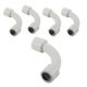 5 Pezzi - Curva A 90° Tubo - Tubo IP65 Ø25 - FAEG