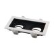 PORTAFARETTO IN ALLUMINIO QUADRATO DA INCASSO BIANCO E NERO PER 2 LAMPADINE GU10 V-TAC