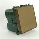 Pulsante Portanome 2P 10A 250V Colore Marrone - TOT