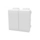 2x Tasto Copriforo Falso Polo Compatibile Living Light Bianco