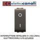 ECL-4009-INTERRUTTORE BIPOLARE 01 NERO (16A-250V) ELETTROCANALI LIFE