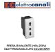 ECL-4045WH-PRESA BIVALENTE BIANCA (16A-250V) ELETTROCANALI LIFE ECL4045WH