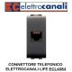 ECL-4084-CONNETTORE TELEFONICO DA INCASSO NERO 4 PIN ELETTROCANALI LIFE