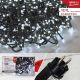 Serie di Natale da 100 MiniLucciole LED 3,5 Mt. IP44 Cavo Verde Luce Fredda ABM