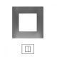 Placca 2 Posti GRIGIO SCURO V6002-08 Compatibile VIMAR Plana