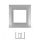 Placca 2 Posti SILVER V6002-09 Compatibile VIMAR Plana
