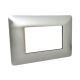 Placca 3 Posti ARGENTO MATIX Compatibile