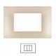 Placca 3 Posti CHAMPAGNE VIMAR Plana V6003-13 Compatibile