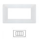Placca 4 Posti BIANCA bTicino MATIX AM4804 / 504SA Compatibile