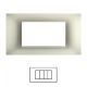 Placca 4 posti VIMAR Plana GRIGIO Chiaro V6004-4 Compatibile