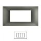Placca 4 posti VIMAR Plana GRIGIO Scuro V6004-8 Compatibile