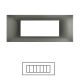 Placca 7 posti VIMAR Plana GRIGIO Scuro V6007-8 Compatibile