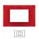 Placca 3 Posti ROSSO Corallo VIMAR Plana M6003-15 Compatibile