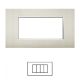 Placca 4 Posti GRIGIO PERLATO bTicino LIVING Light LNA4804 / LN4704 Compatibile
