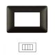 Placca 4 Posti NERA bTicino MATIX AM4804 / 504SA Compatibile