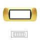 Placca 7 Posti ORO LUCIDO bTicino LIVING International L4807/LN4707 Compatibile