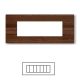 Placca 7 Posti RADICA NOCE bTicino LIVING Light LNA4807 / LN4707 Compatibile