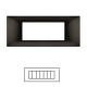 Placca 7 posti VIMAR Plana BRONZO V6007-7 Compatibile