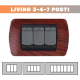 Placca Living International 3 4 7 Posti | Radica Compatibile in Acciaio