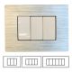 Placca Silver Satinato | 3-4-6 Posti MATIX Compatibile