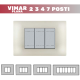 Placca 2 3 4 7 Posti | Grigio Chiaro VIMAR Plana Compatibile