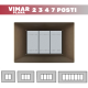 Placca 2 3 4 7 Posti | Rame VIMAR Plana Compatibile