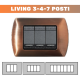 Placca Living International 3 4 7 Posti | Rame Spazzolato Compatibile in Acciaio