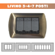 Placca Living International 3 4 7 Posti | Bronzo Satinato Compatibile