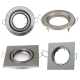 Portafaretto GU10 MR16 - Nickel Satinato in Alluminio da Incasso
