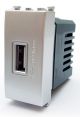 Presa USB Singola 2A VIMAR Plana GRIGIA - Compatibile