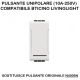 TOT-805B-WHT-PULSANTE UNIPOLARE (10A-250V) COMPATIBILE BTICINO LIVINGLIGHT BIANCO N4005N