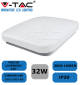 VT-8076-SQ-PLAFONIERA LED 32W QUADRATA 330x330x65mm SLIM DOME COLORE BIANCO - V-TAC