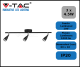 APPLIQUE LED DA PARETE ORIENTABILE 3 x 4.5W CORPO NERO - VT-813-8273