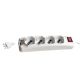 Multipresa con Cavo 4 Prese Bipasso Schuko 10/16A Con Interruttore - V-Tac